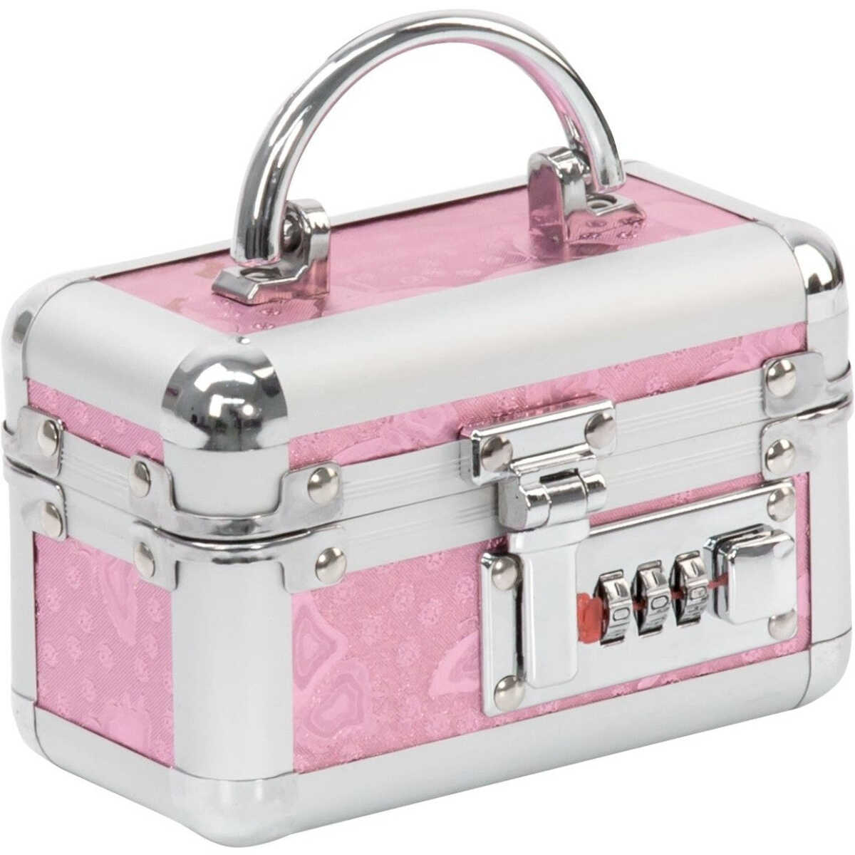 Lockable Small Vibrator Case, Pink, Product Image, Case Closed