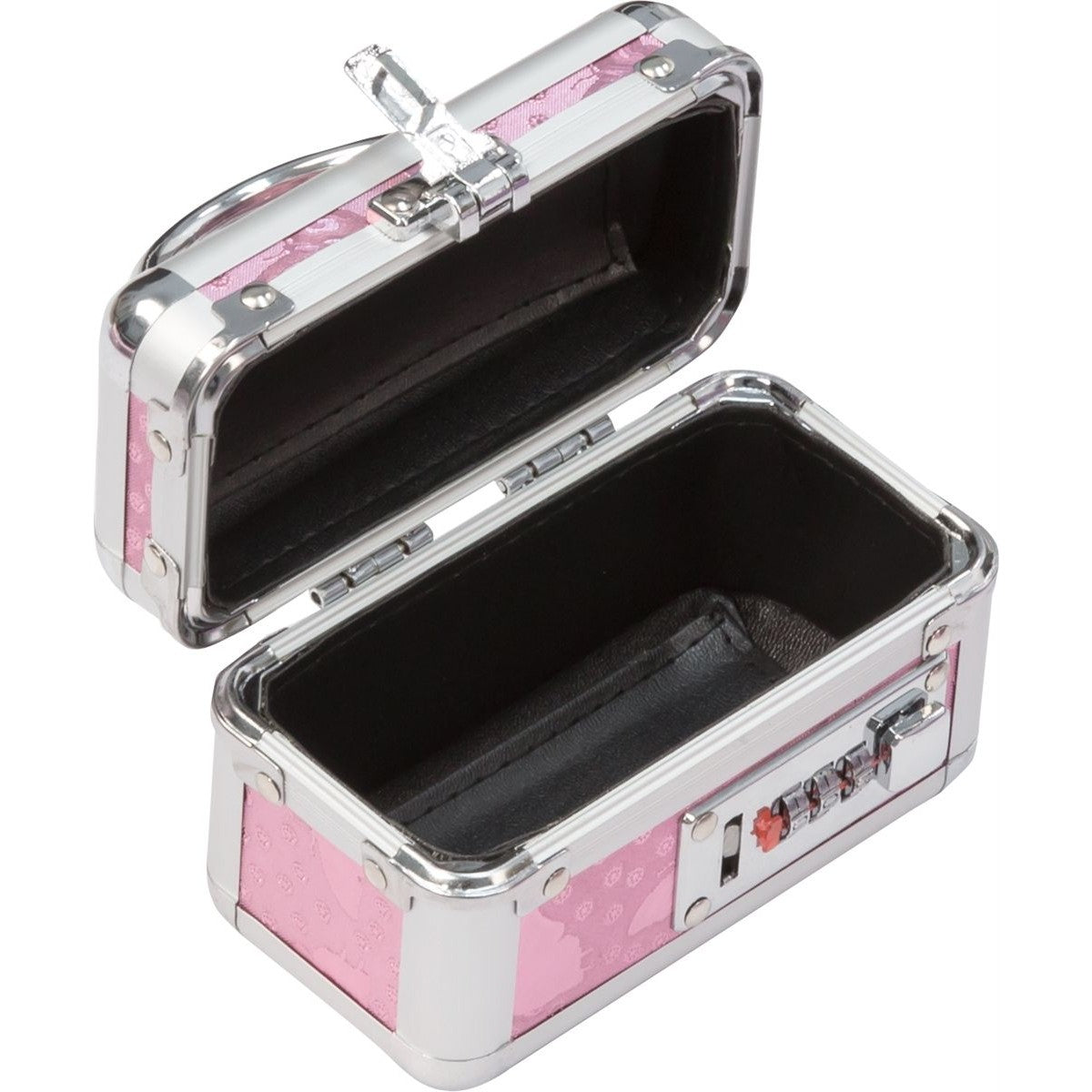 Lockable Small Vibrator Case, Pink, Product Image, Case Opened