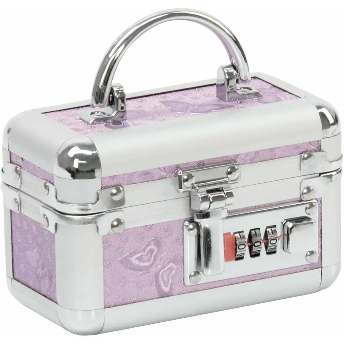 Lockable Small Vibrator Case, Purple, Product Image, Case Closed