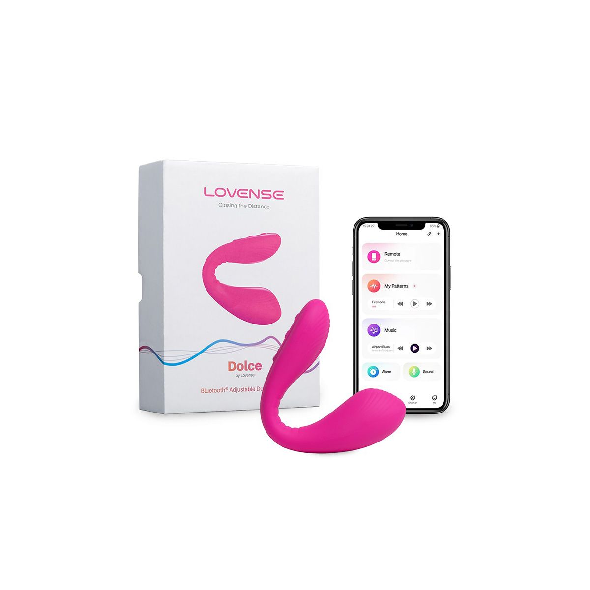 Lovense Dolce Adjustable Dual Vibrator, App Control Feature, Product Box