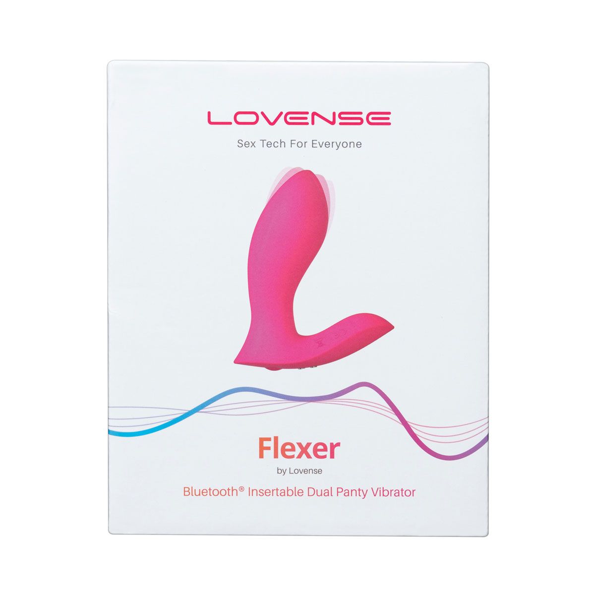 Lovense Flexer Insertable Dual Panty Vibrator, Product Box, Front View