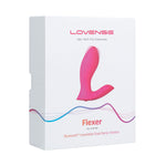 Lovense Flexer Insertable Dual Panty Vibrator, Product Box, Front Right Angle