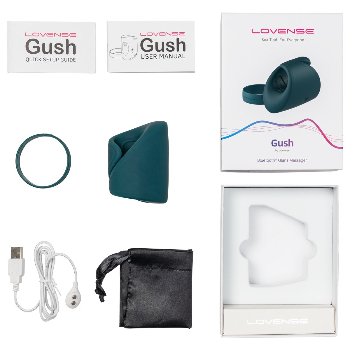 Lovense Gush Vibrating Stroker, Box Contents