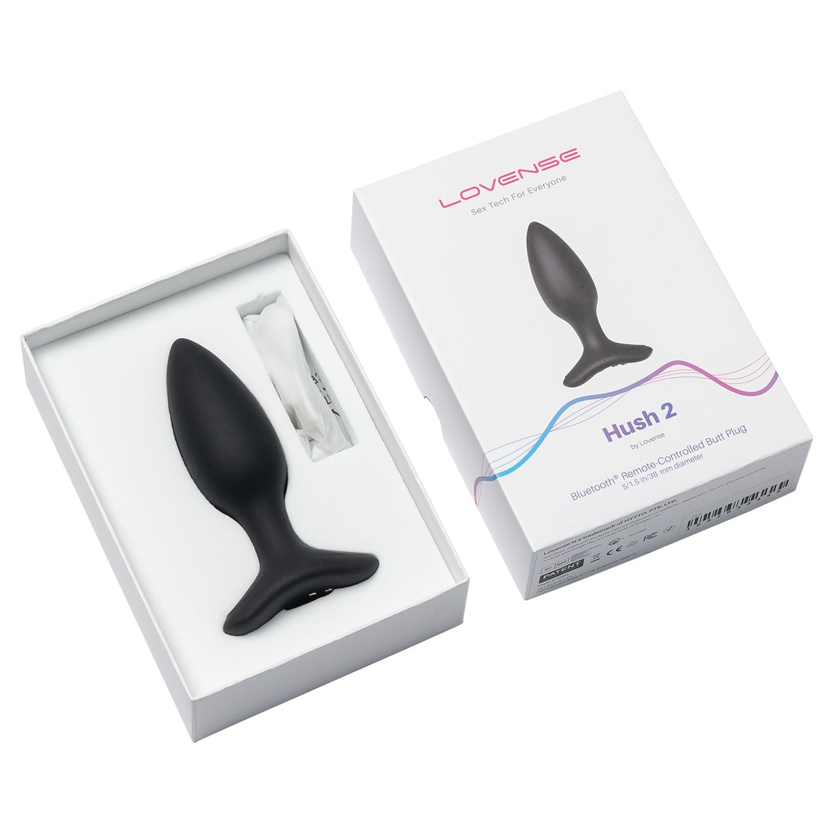 Lovense Hush 2 Vibrating Butt Plug, 1.5" Length, Open Box