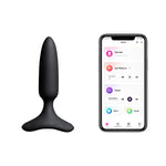 Lovense Hush 2 Vibrating Butt Plug in 1" Length, Showing App-Control