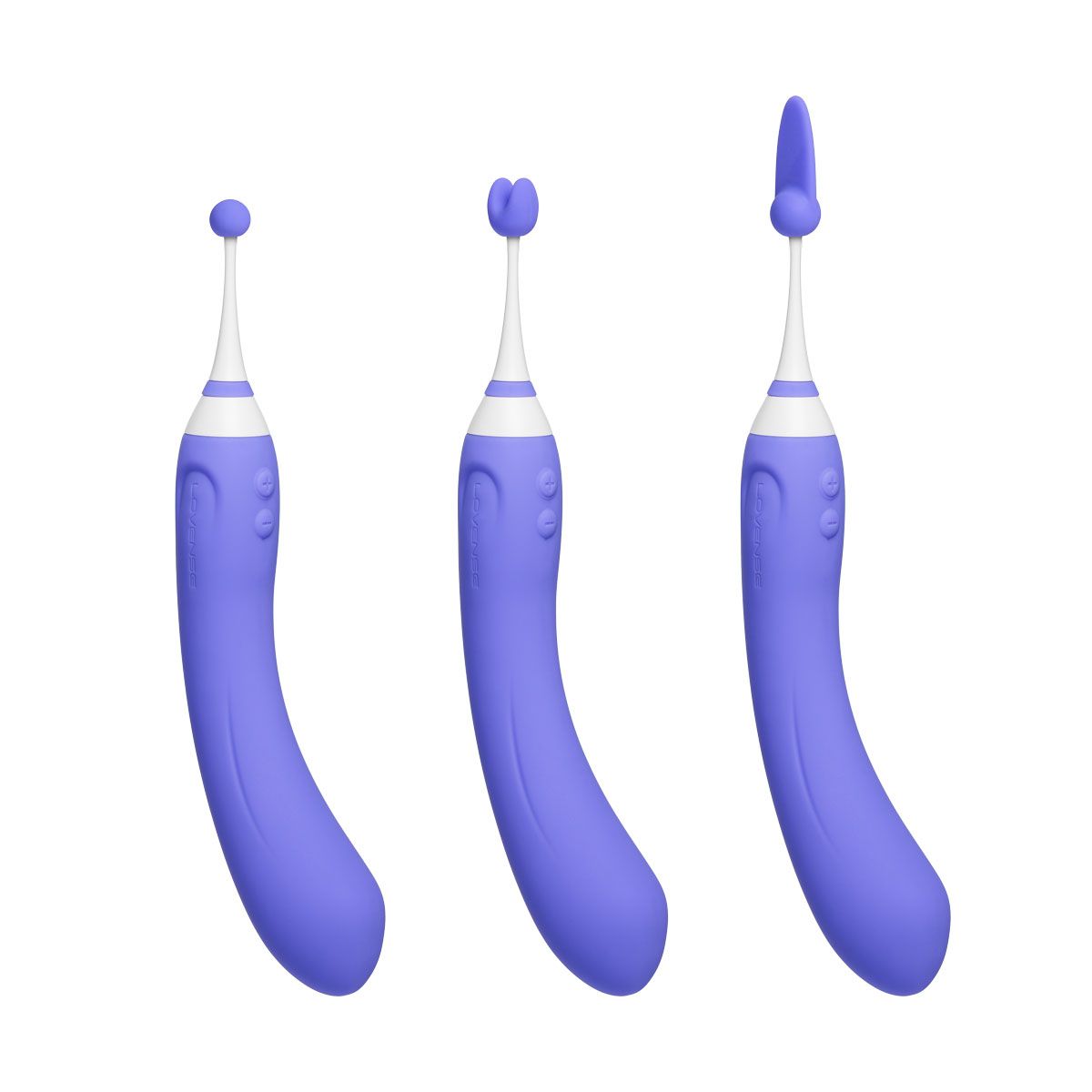 Lovense Hyphy Dual-End Vibrator with attached silicone heads