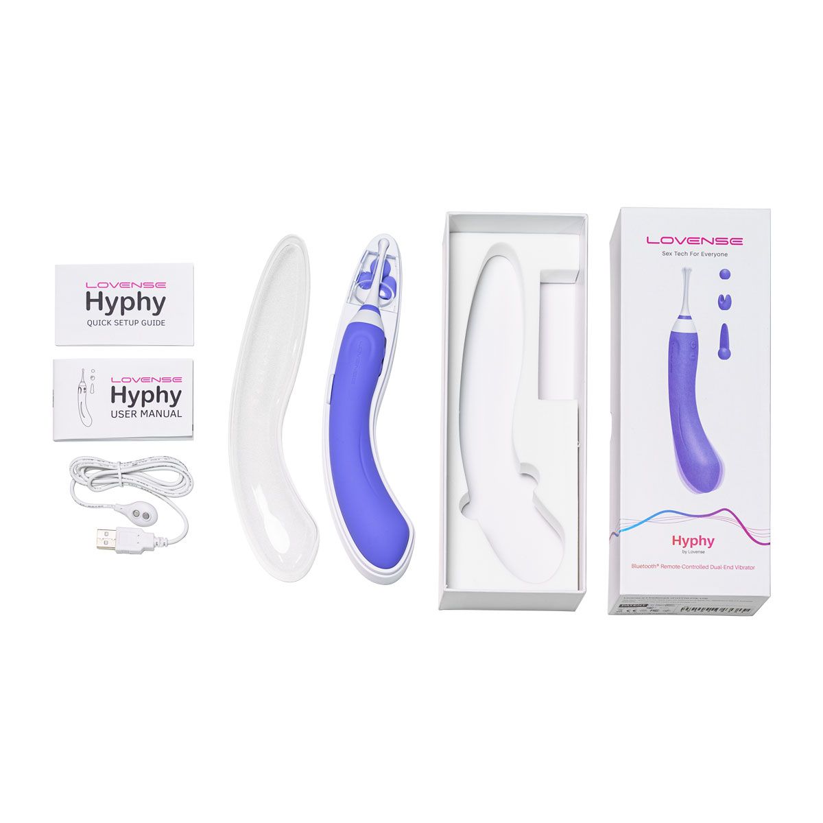 Lovense Hyphy Dual-End Vibrator, Box Contents