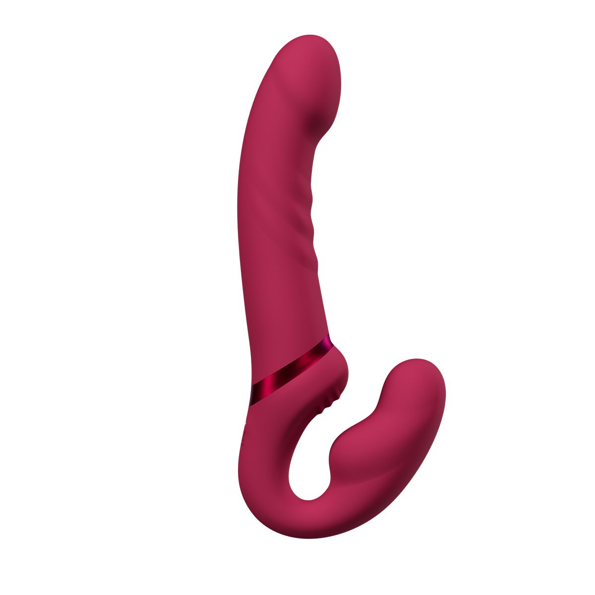 Lovense Lapis Vibrating Strapless Strap-On Dildo, Product Image, Left Side View