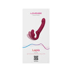 Lovense Lapis Vibrating Strapless Strap-On Dildo, Product Box, Front View