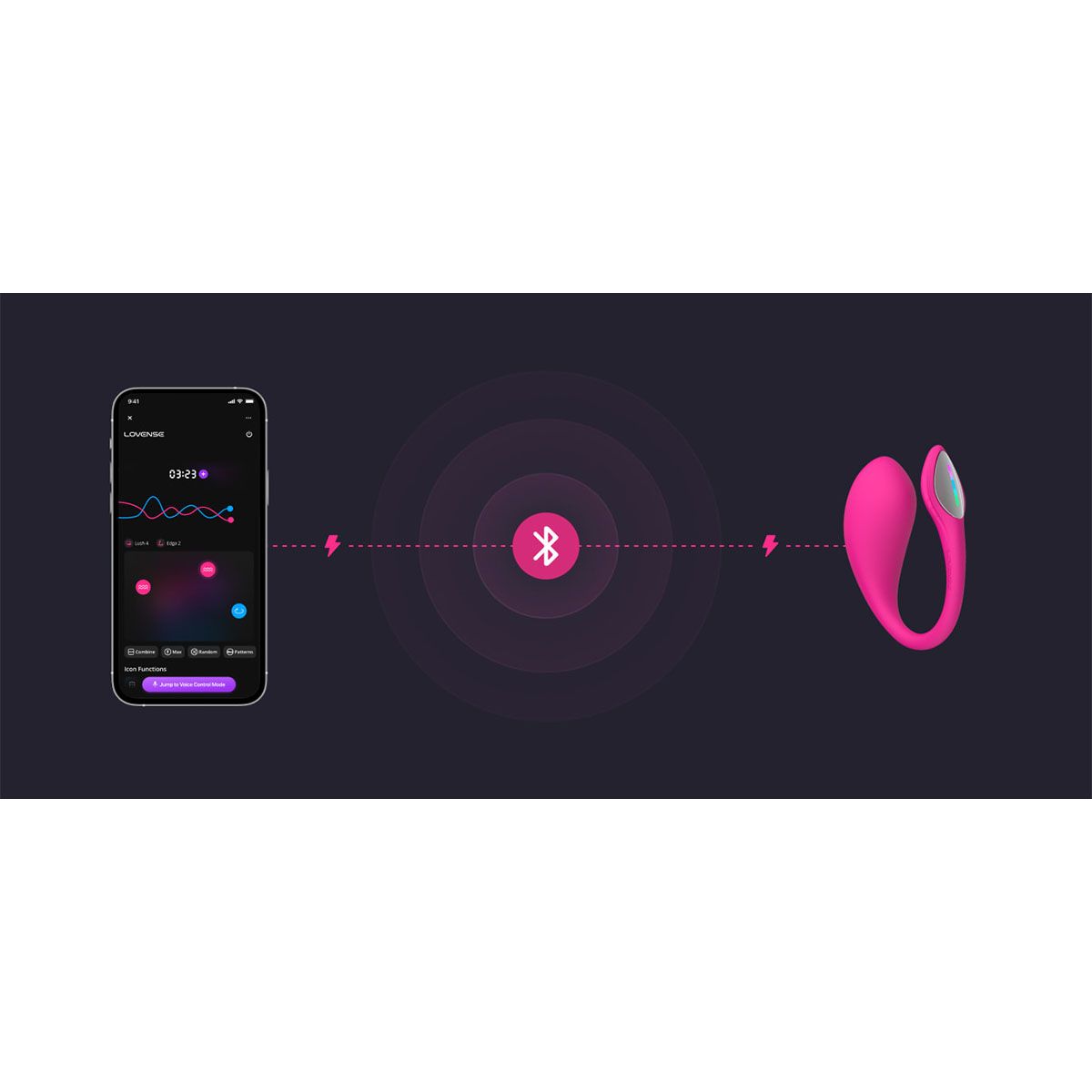 Lovense Lush 4 G-Spot Egg Vibrator, Showing App Control Feature
