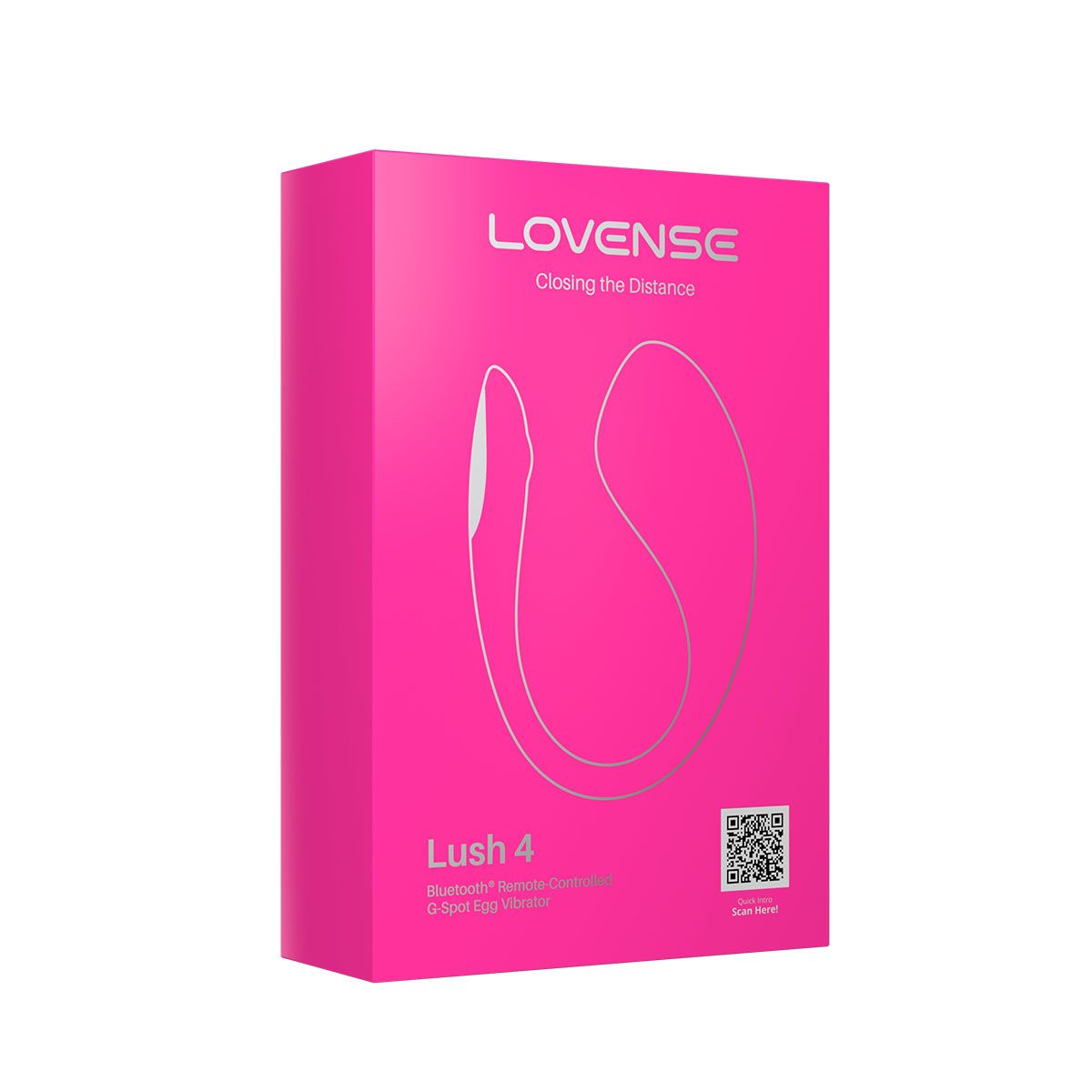 Lovense Lush 4 G-Spot Egg Vibrator, Product Box, Front Right View
