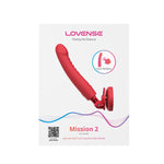 Lovense Mission 2 Vibrating Dildo, Product Box, Front View