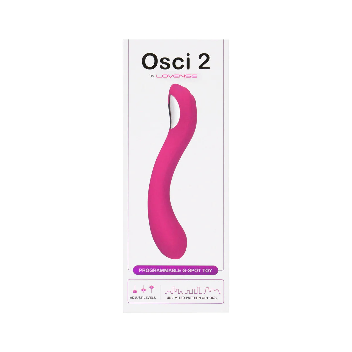 Lovense Osci 2 Oscillating G-Spot Vibrator, Product Box, Front View
