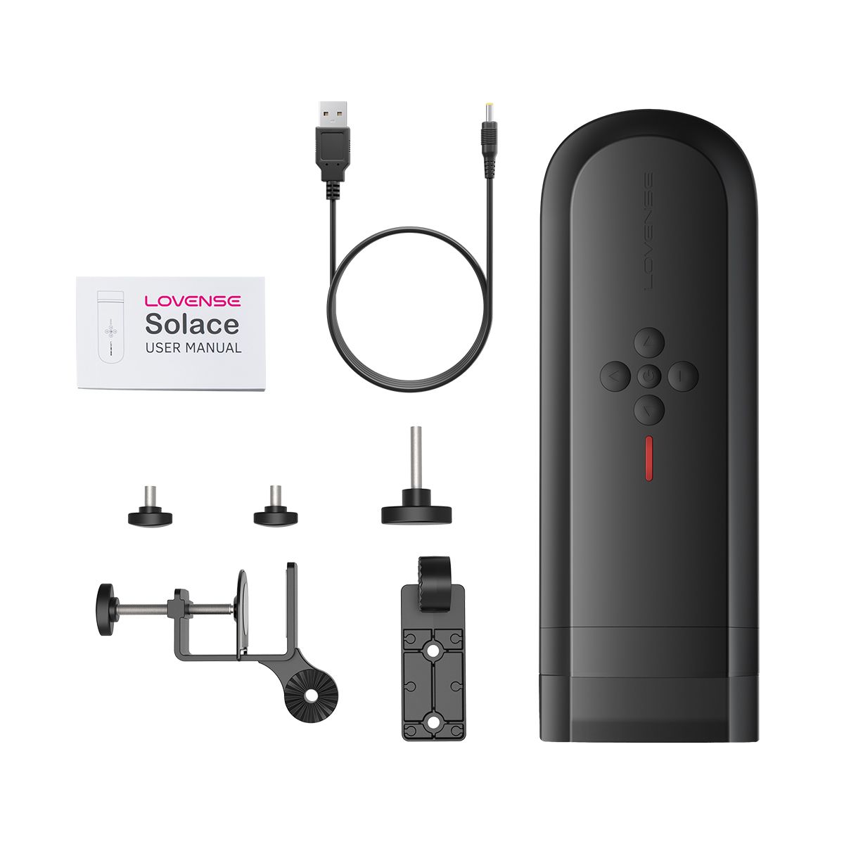 Lovense Solace Thrusting Male Masturbator, Box Contents