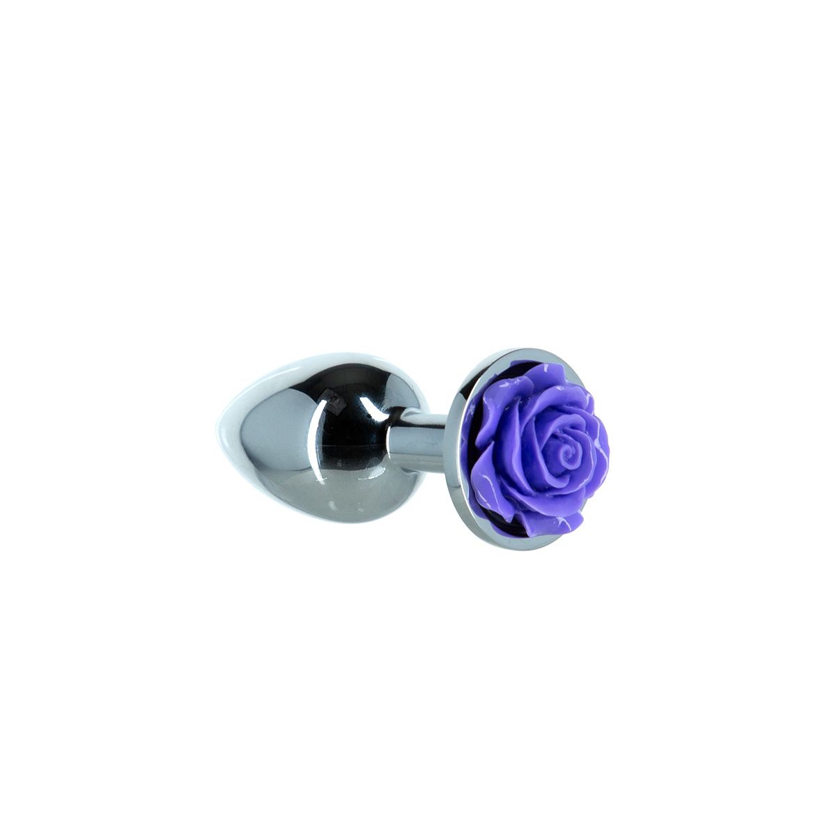 Lux Active Purple Rose Butt Plug, Product Image, Sideways