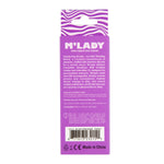 M'Lady Mini Vibrating Massage Wand, Purple, Product Box, Back