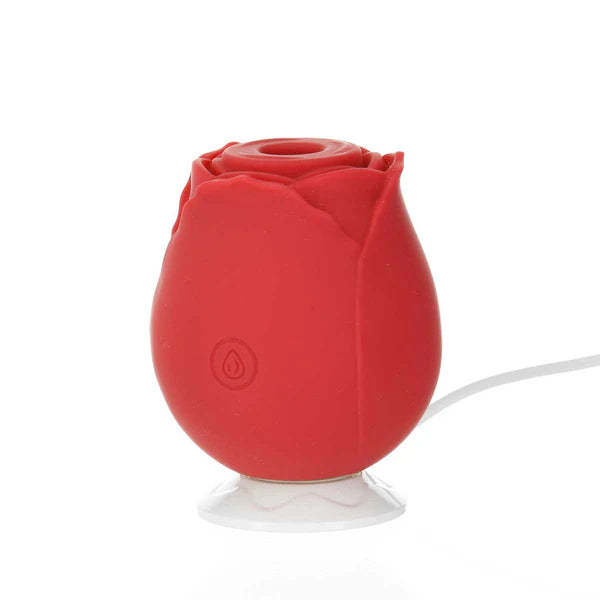 M'Lady Rose Clitoral Suction Stimulator, Red, USB Rechargeable