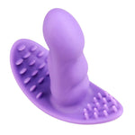 Mystery High 3-Inch Silicone Mini Vibrator, Purple, Product Image, Top Angle