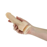 Naked Addiction 7-Inch Rotating & Vibrating Dildo, Vanilla, Dildo in Right Hand