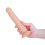 Naked Addiction 8-Inch Rotating & Thrusting Dildo, Vanilla, Dildo in Right Hand