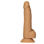 Naked Addiction 8-Inch Silicone Dildo, Caramel, Product Image, Side View
