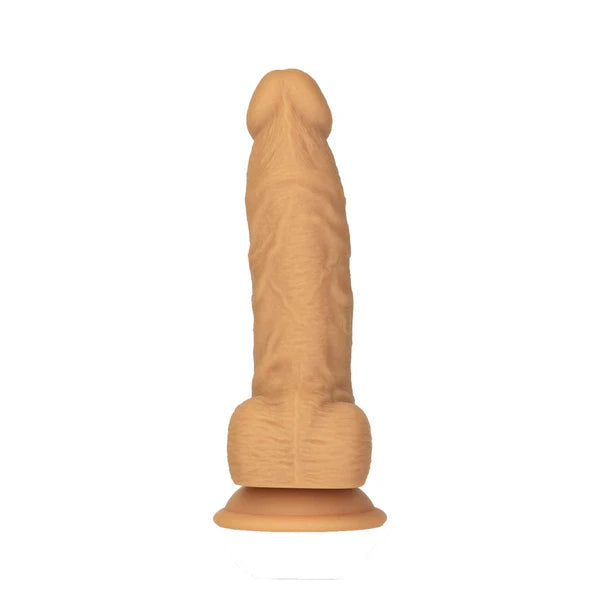 Naked Addiction 8-Inch Silicone Dildo, Caramel, Product Image, Front