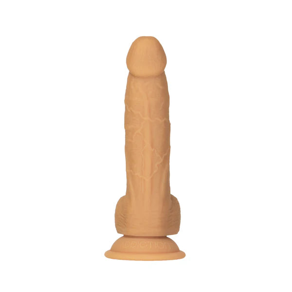 Naked Addiction 8-Inch Silicone Dildo, Caramel, Product Image, Back