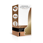 Naked Addiction 8-Inch Silicone Dildo, Caramel, Product Box, Front Angle