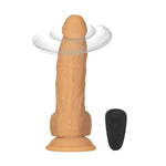Naked Addiction 8-Inch Vibrating & Rotating Dildo, Caramel, Product Image, Rotating Effect