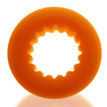 Oxballs Axis Gripper Lock-Ribs Cock Ring, Orange, Product Image, Front View