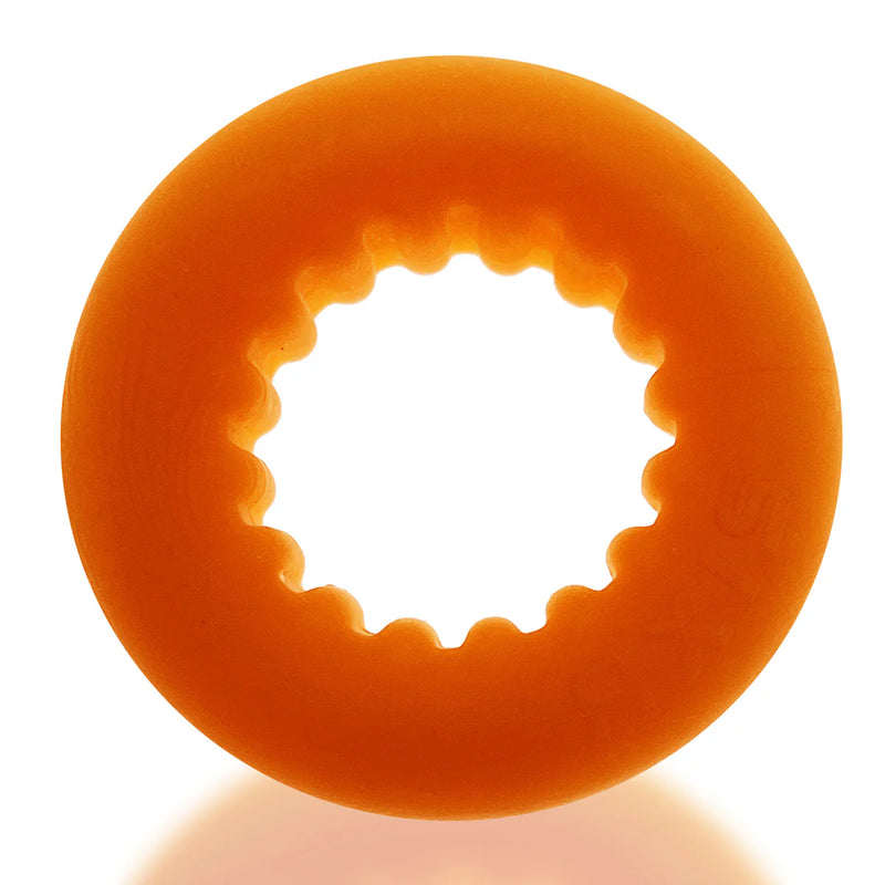 Oxballs Axis Gripper Lock-Ribs Cock Ring, Orange, Product Image, Front View