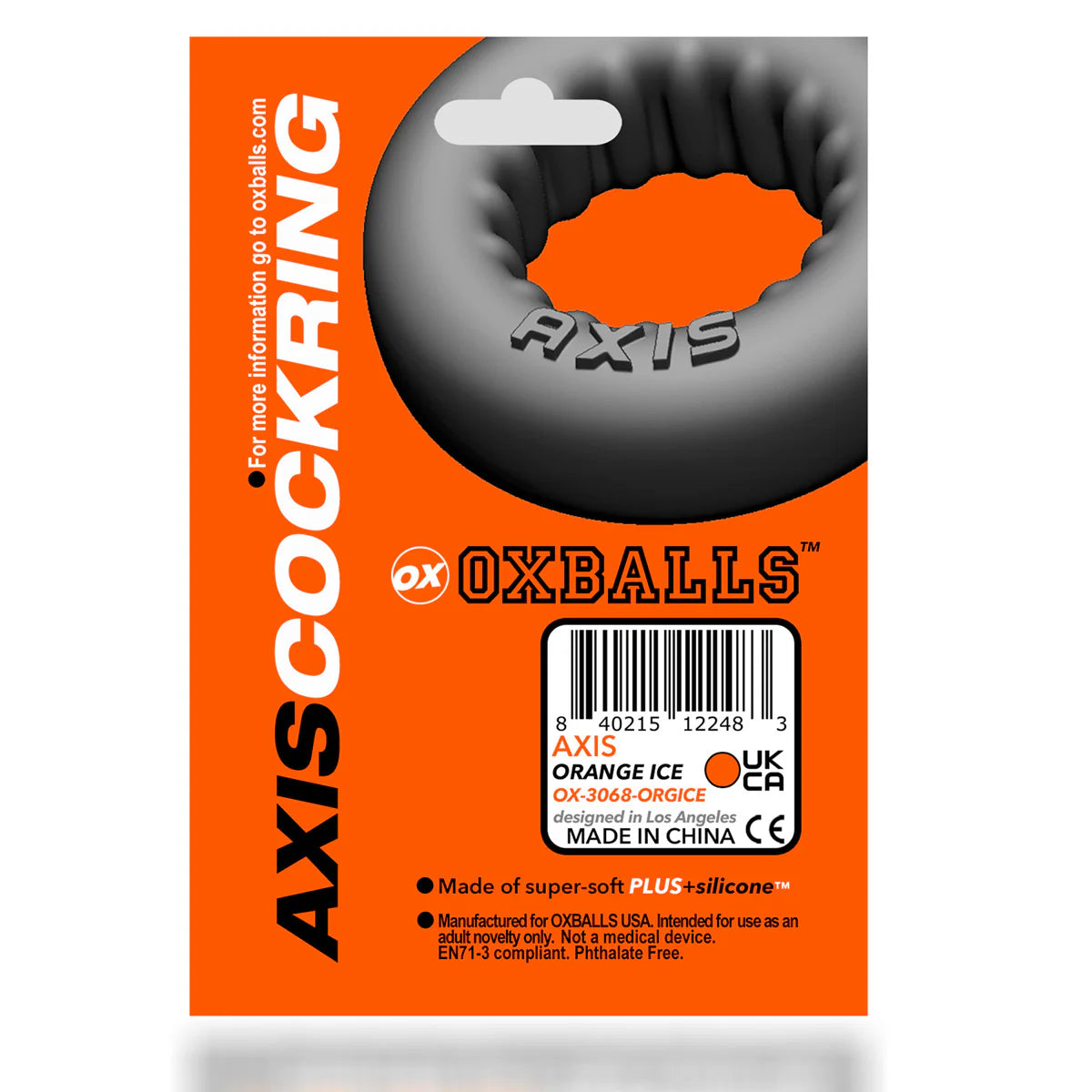 Oxballs Axis Gripper Lock-Ribs Cock Ring