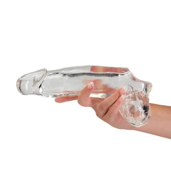 Oxballs Daddy Cock Sheath, Clear, Cock Sheath in Hand