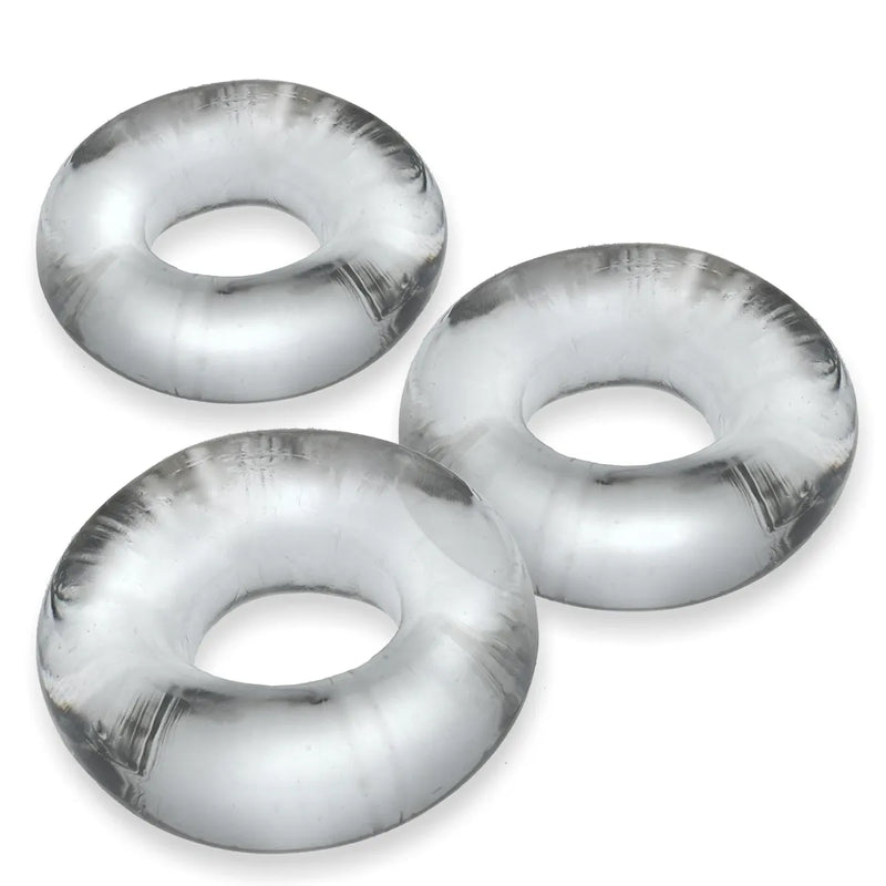 Oxballs Fat Willy 3-Pack Jumbo Cock Rings, Clear, Product Image