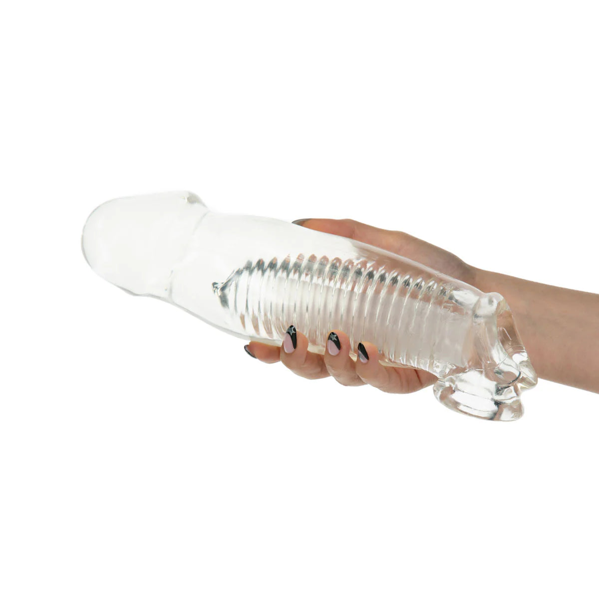 Oxballs Hulk AdjustFit Cock Sheath, Clear, Cock Sheath in Hand