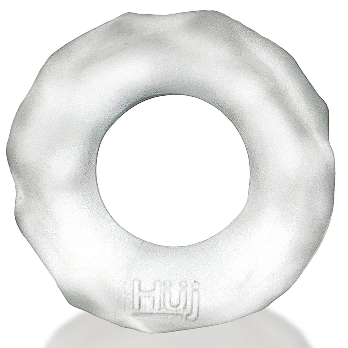 Oxballs Hunky Junk Fractal Tactile Cock Ring, Clear Ice, Product Image, Front