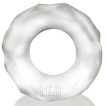 Oxballs Hunky Junk Fractal Tactile Cock Ring, Clear Ice, Product Image, Front