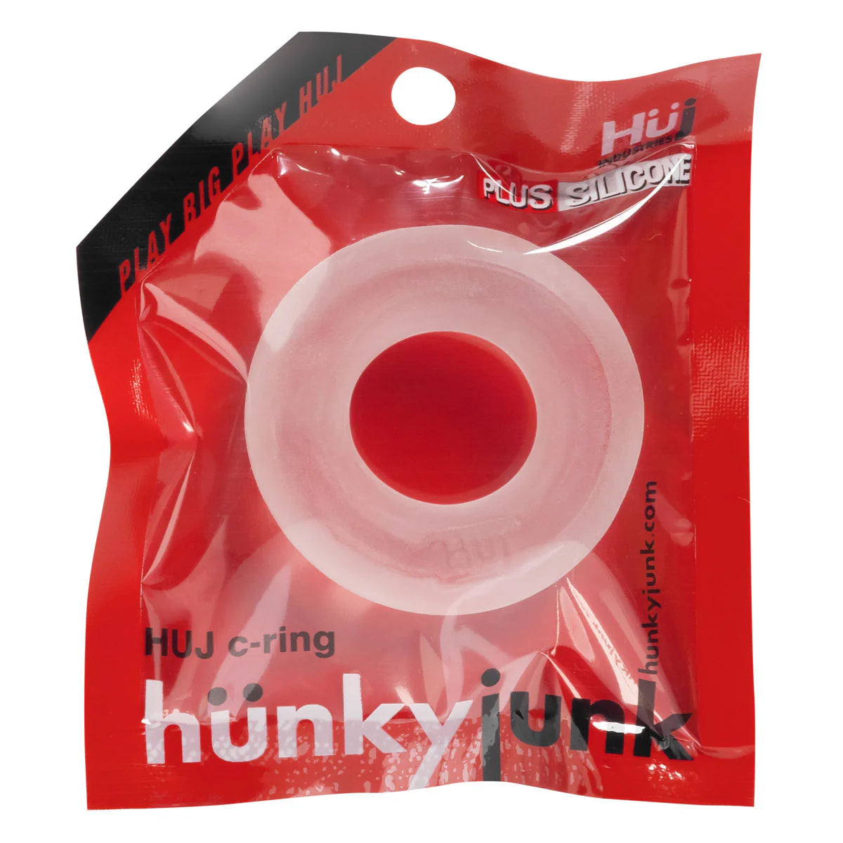 Oxballs Hunky Junk Hybrid Cock Ring, Product Package, Front