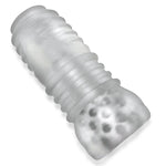 Oxballs Hunky Junk Jackt Stroker, Clear Ice, Product Image, Diagonal View