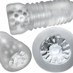 Oxballs Hunky Junk Jackt Stroker, Clear Ice, Stroker Texture Angles