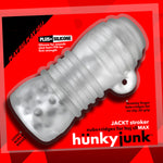 Oxballs Hunky Junk Jackt Stroker, Clear Ice, Product Package, Front