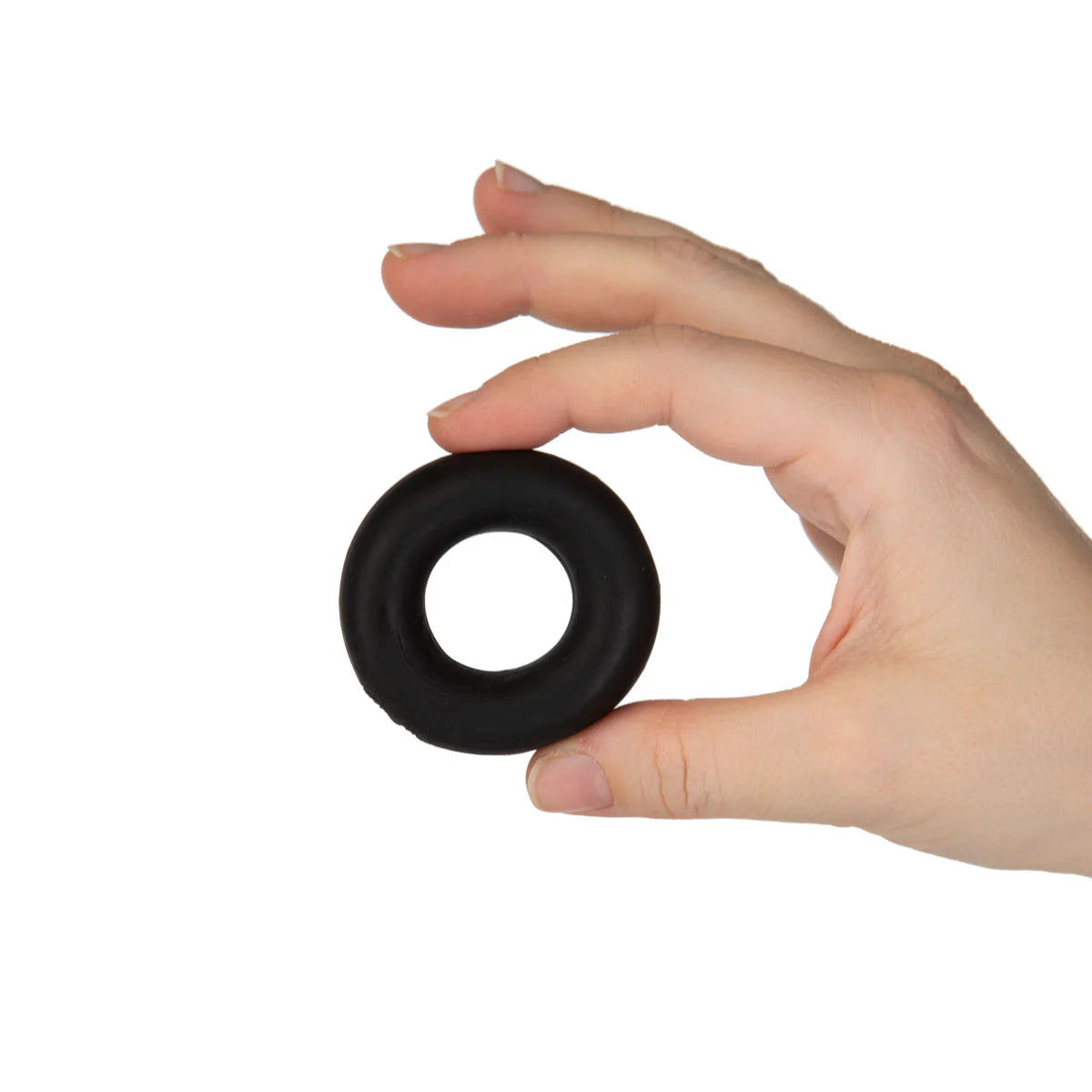Oxballs Hunky Junk Stiffy 2-Pack Cock Rings, Black, Cock Ring in Hand