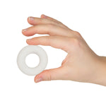 Oxballs Hunky Junk Stiffy 2-Pack Cock Rings, Clear, Cock Ring in Hand