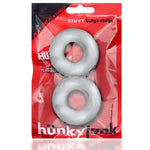 Oxballs Hunky Junk Stiffy 2-Pack Cock Rings, Clear, Product Package, Front