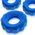 Oxballs Hunky Junk Super Huj Cock Rings, Blue, Product Image, Cock Rings Flat