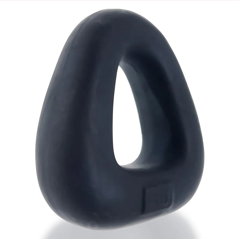 Oxballs Hunky Junk Zoid Triangle Cock Ring, Black, Product Image, Front Right Angle