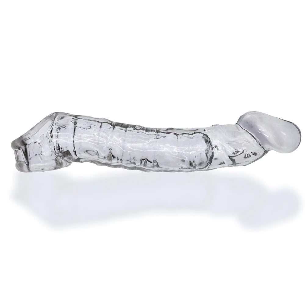 Oxballs Muscle Bandit Slim Snugger Adjust-Fit Cock Sheath, Clear, Product Image, Side View