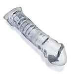 Oxballs Muscle Bandit Slim Snugger Adjust-Fit Cocksheath, Clear, Product Image, Bottom Right Diagonal 