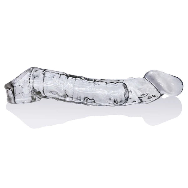 Oxballs Muscle Ripped Slimmer Longer Cocksheath, Clear, Product Image, Side View
