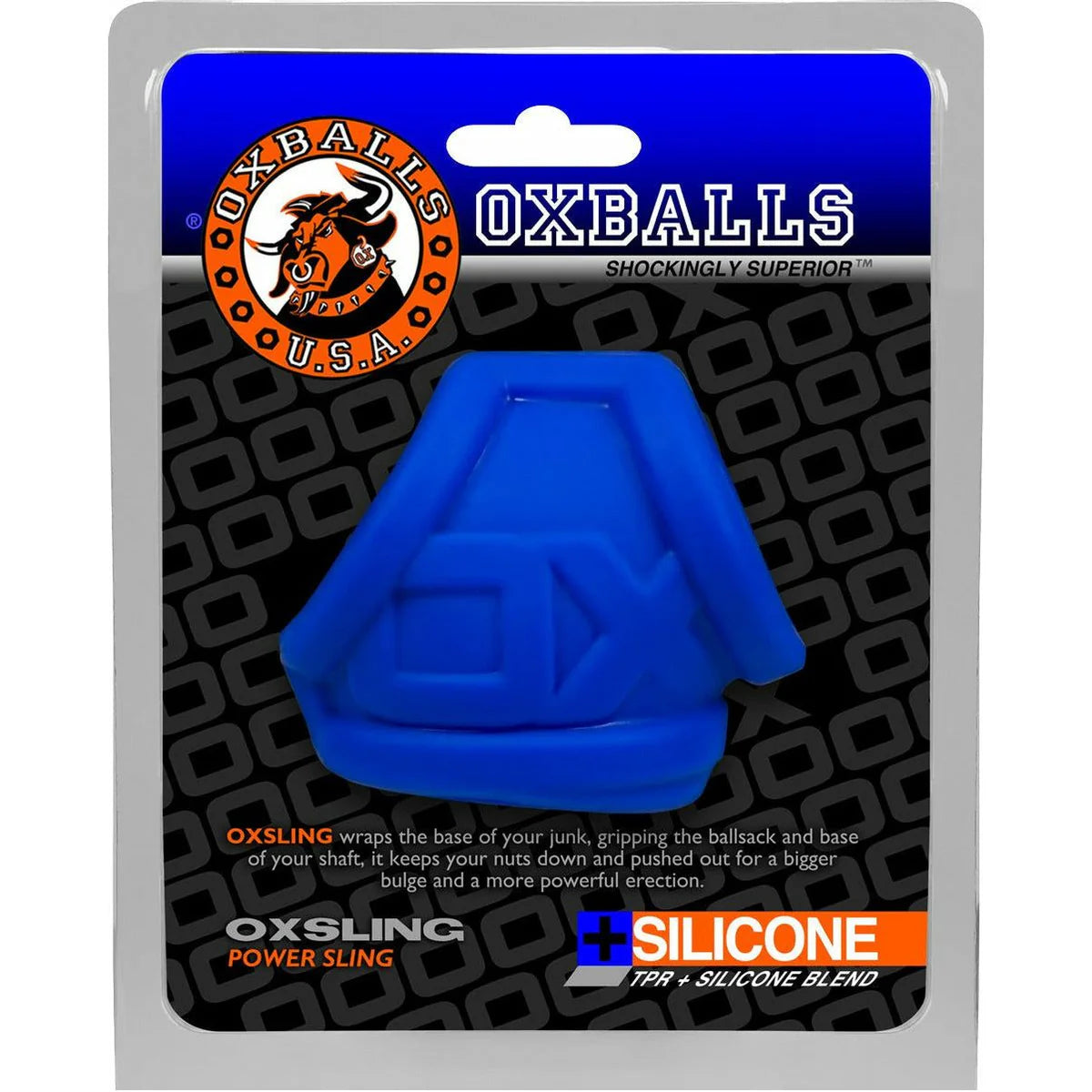 Oxballs Oxsling Power Sling, Cobalt Ice, Product Package, Front